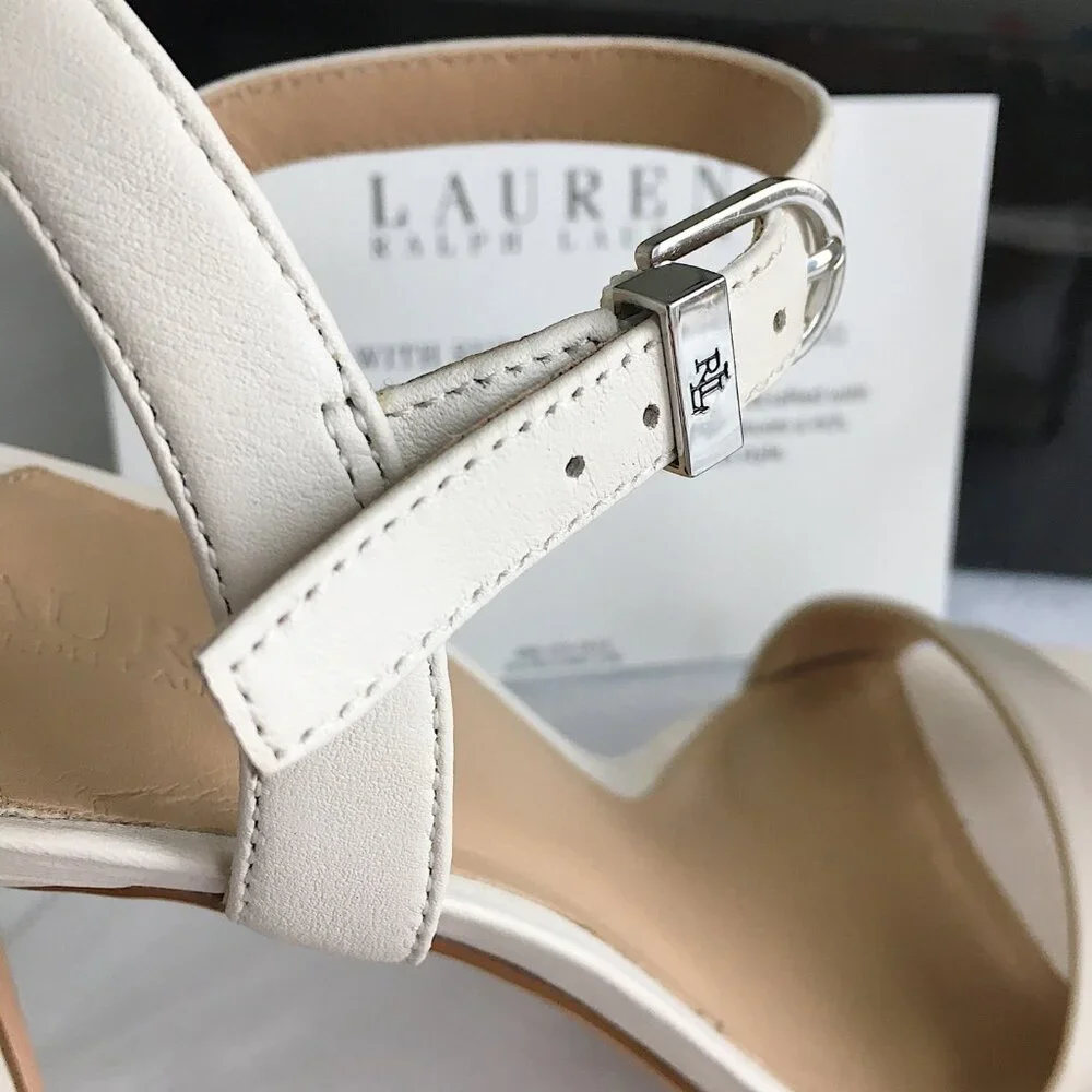 LAUREN Ralph Lauren Gwen Soft Nappa Leather Sandal Heels